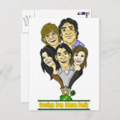 ファミリユニークイラストレーション。 ポストカード (正面/裏面)