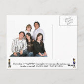 ファミリユニークイラストレーション。 ポストカード (裏面)