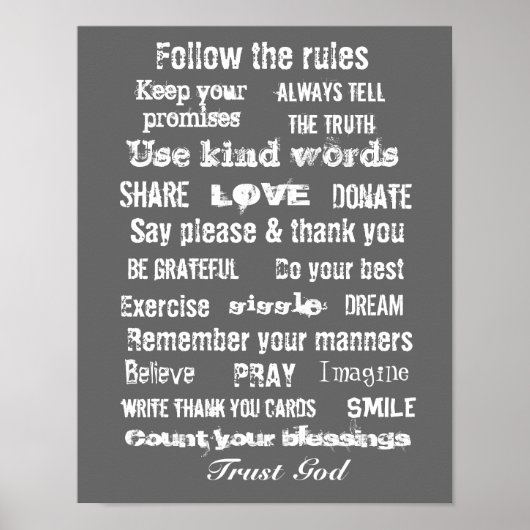 ファミリルールの壁ぶら下がったの ポスター (正面)