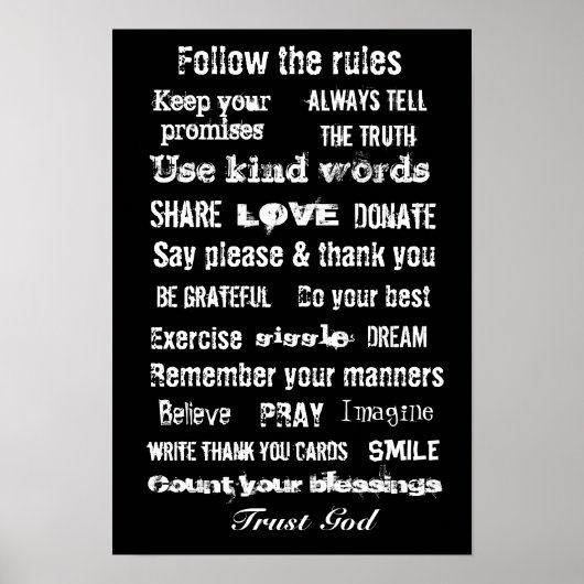 ファミリルールの壁ぶら下がったの ポスター (正面)