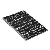 ファミリルールの姓パーソナライズされた付き顧客メモ帳 ノートブック (右側)