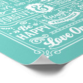 ファミリルールハウスルールパーソナライズされたファミリ名 ポスター (角)