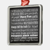 ファミリルール姓カスタムパーソナライズされたオーナメント メタルオーナメント (左)