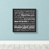 ファミリルール姓10x10キャンバスプリント キャンバスプリント (インサイチュ (ウッドフロア))