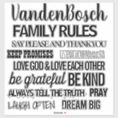 ファミリルール等高線カスタム形状 シール (シート)