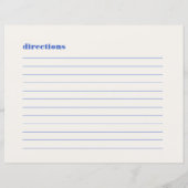 ファミリレシピレトロヴィンテージブルーレシピカード (裏面)