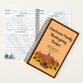 ファミリレシピ |カボチャとヒマワリ |引用文 ノートブック (内側)