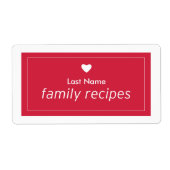 ファミリレシピ ラベル (正面)