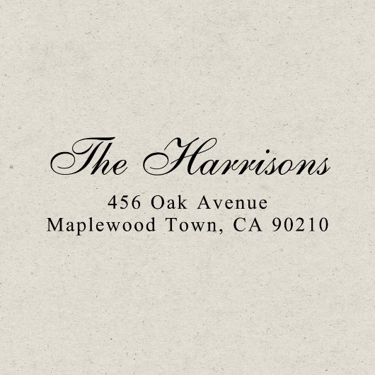 ファミリヴィンテージスクリプト書道シンプル セルフインキングスタンプ