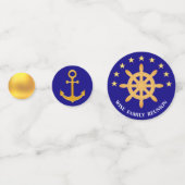 ファミリーいかり&船王室の車オン青&黄金 コンフェッティ (裏面)