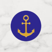 ファミリーいかり&船王室の車オン青&黄金 コンフェッティ (スモール正面)