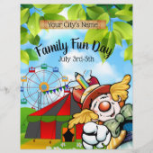 ファミリーおもしろいデイビジネスプロモーションフライヤー チラシ (裏面)