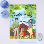 ファミリーおもしろいデイビジネスプロモーションフライヤー チラシ (シングル)