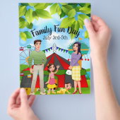 ファミリーおもしろいデイビジネスプロモーションフライヤー チラシ (手)