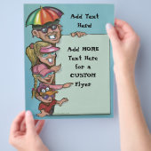 ファミリーおもしろいデイフライヤー チラシ (手)