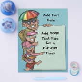 ファミリーおもしろいデイフライヤー チラシ (シングル)