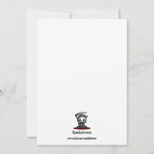 ファミリーおもしろいバケーションハロウィーン悪夢招待状 (裏面)