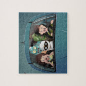 ファミリーおもしろいバケーションハロウィーン悪夢 ジグソーパズル (縦)