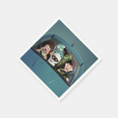 ファミリーおもしろいバケーションハロウィーン悪夢 スタンダードカクテルナプキン (角)