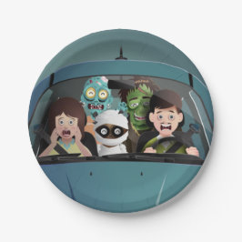 ファミリーおもしろいバケーションハロウィーン悪夢 ペーパープレート