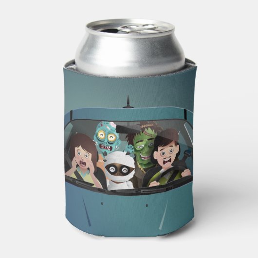 ファミリーおもしろいバケーションハロウィーン悪夢 缶クーラー (缶正面)