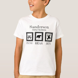 ファミリーおもしろい懇親会キャンピング Tシャツ