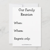 ファミリーおもしろい懇親会ユーモア招待状 招待状 (裏面)