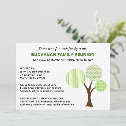 ファミリーお洒落ツリーファミリー懇親会招待状 招待状 (スタンド正面)