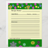 ファミリーのお気に入りバインダーのレシピページ (正面/裏面)