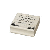 ファミリーはっきりしたタイポグラフィパインツリー差出人住所 ラバースタンプ (スタンプ)