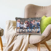 ファミリーはっきりした文字オーバーレイ最高のファミリアリーフォト アクセントクッション