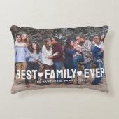 ファミリーはっきりした文字オーバーレイ最高のファミリアリーフォト アクセントクッション (正面)