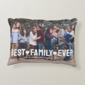 ファミリーはっきりした文字オーバーレイ最高のファミリアリーフォト アクセントクッション (裏面)
