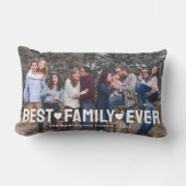 ファミリーはっきりした文字オーバーレイ最高のファミリアリーフォト ランバークッション (正面)