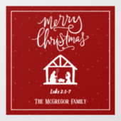 (ファミリーまたは事業所の名前) より クリスマスを祝って ウィンドウサイン (シート)