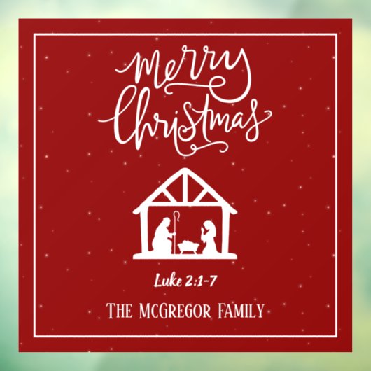 (ファミリーまたは事業所の名前) より クリスマスを祝って ウィンドウサイン (シート3)