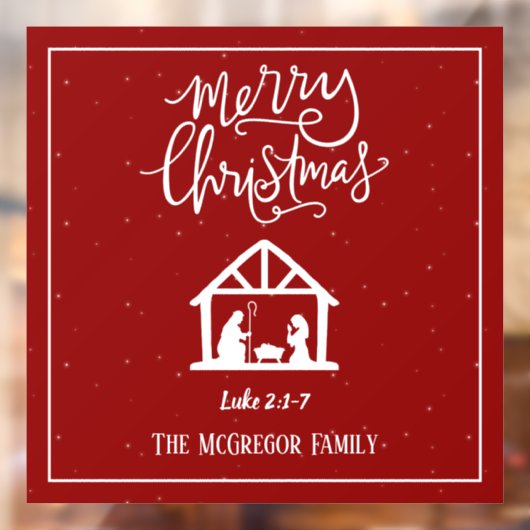 （ファミリーまたは事業所の名前） より クリスマスを祝って ウィンドウサイン (シート2)