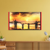 ファミリーアットビーチサイド キャンバスプリント (インサイチュ (リビング))