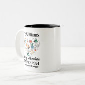 ファミリーアドベンチャーハイキングキャンピングトリップハートラブ ツートーンマグカップ (正面左)