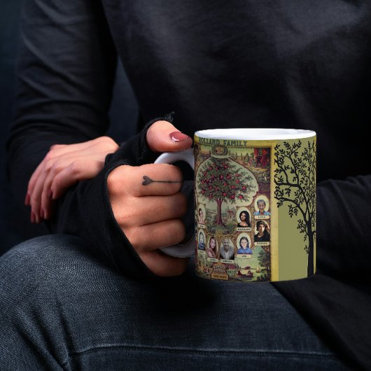 ファミリーアンテイストツリー系図学 ジャンボコーヒーマグカップ