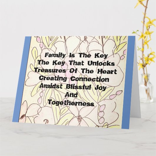 ファミリーイズザ鍵  カード (黄色い花)