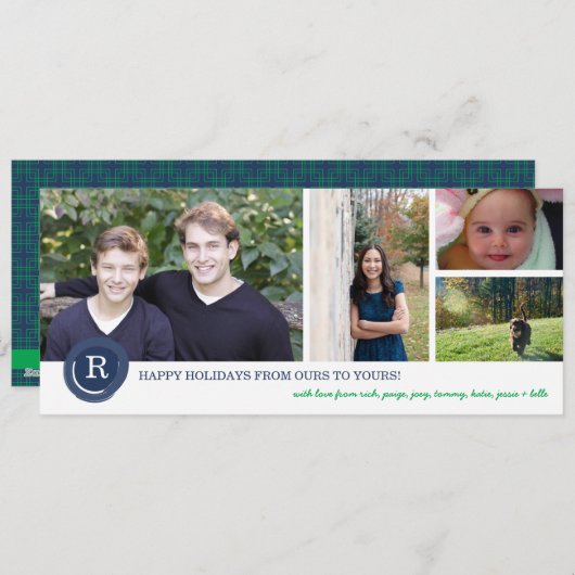 ファミリーイニシャル シーズンカード (正面/裏面)