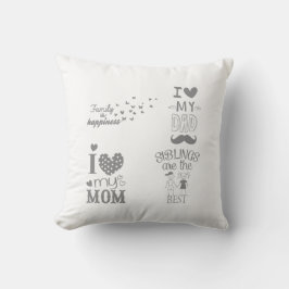 ファミリーインスパイア文字引用文デザイン クッション