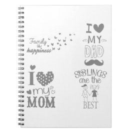 ファミリーインスパイア文字引用文デザイン ノートブック