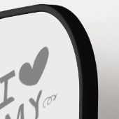 ファミリーインスパイア文字引用文デザイン ピックルボールラケット (左詳細)