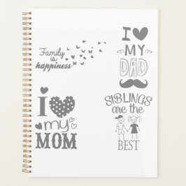 ファミリーインスパイア文字引用文デザイン プランナー手帳