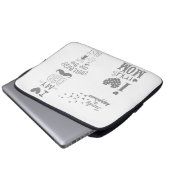 ファミリーインスパイア文字引用文デザイン ラップトップスリーブ (正面下部)