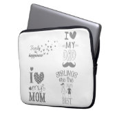 ファミリーインスパイア文字引用文デザイン ラップトップスリーブ (正面左)