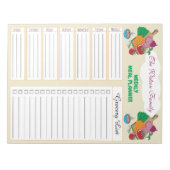 ファミリーウィークリーミールプランナー |食料品リストのメモ帳 ノートパッド (正面)