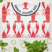 ファミリーエイ大事な行事ロブスターボイルカスタム キッチンタオル (折り畳み)